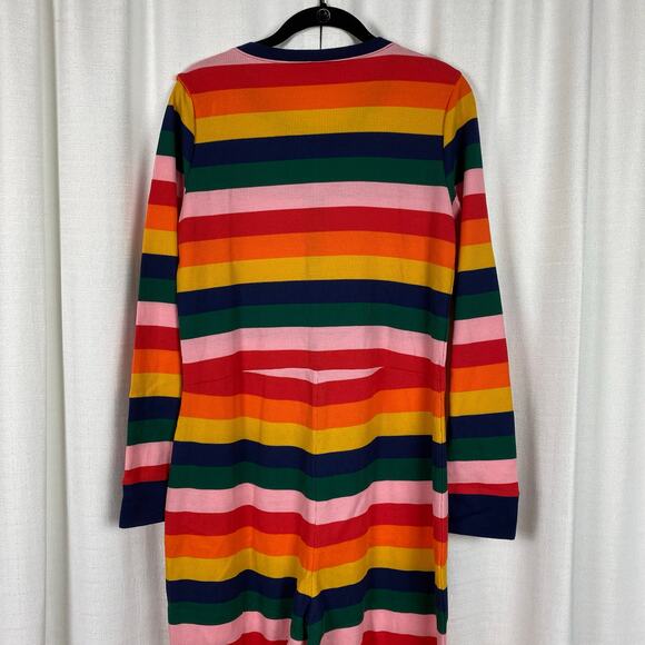 Old Navy Rainbow Stripe Waffle Knit Pajama Thermal Onesie Sz.L NWT - Picture 11 of 14